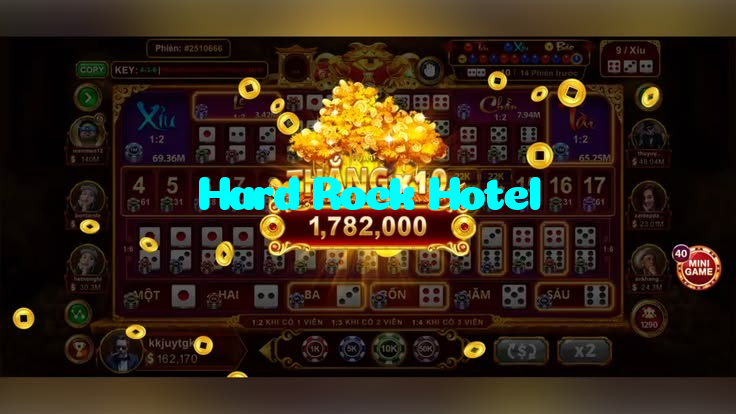 Hard Rock Hotel casino presented on mobile device in Pakistan with slots and live games